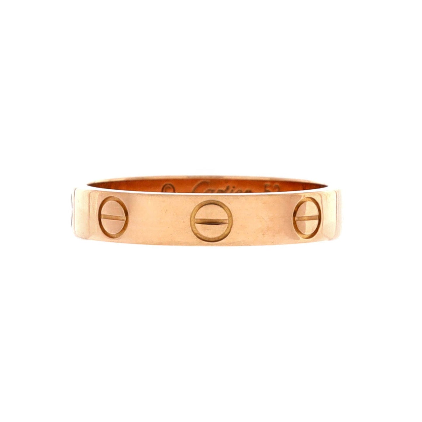 Cartier Love Wedding Band Ring 18K Rose Gold