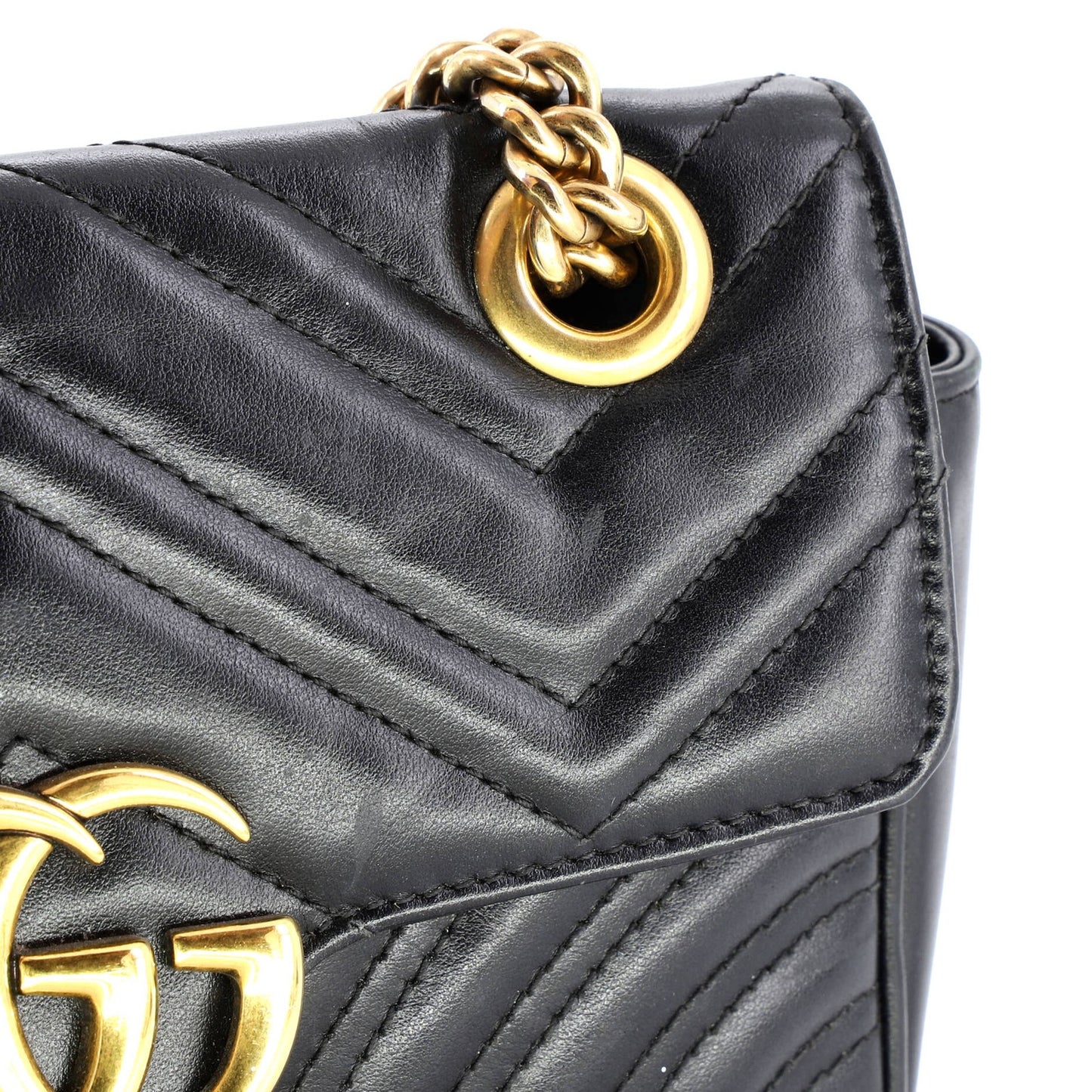 Gucci Gg Marmont Flap Bag Matelasse Leather Small