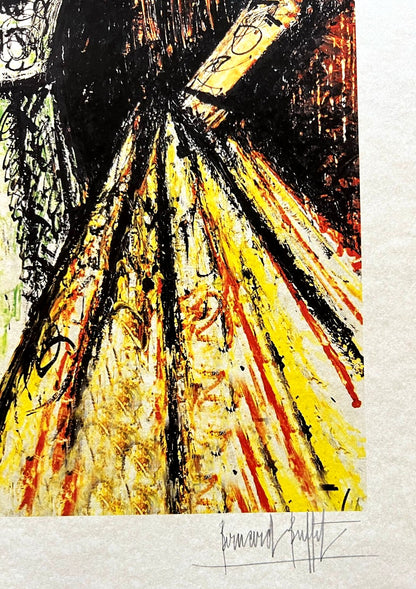 Bernard Buffet Certified Lithograph Coa Signed Op With Pen Numbered Pencil 180Ex