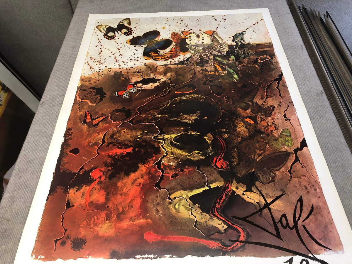 Surrealism Poster Salvador Dal Salvador Brown 1970 Auvergne 39" x 24.75