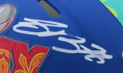 Saquon Barkley Signed/Auto Eagles Blue Super Bowl 59 Mini Helmet Psa/Dna 195210