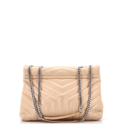 Saint Laurent Loulou Shoulder Bag Matelasse Chevron Leather Medium
