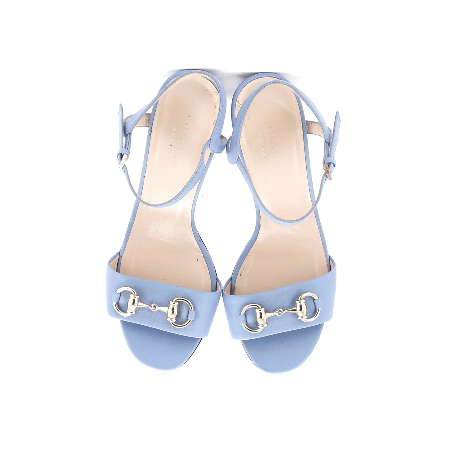 Gucci Women'S Horsebit Ankle Strap Sandals Leather