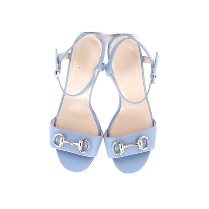 Gucci Women'S Horsebit Ankle Strap Sandals Leather