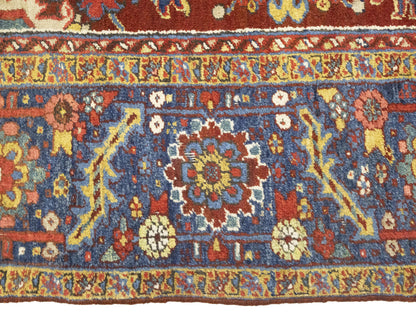 Semi-Antique Hand-Knotted Oriental Rug Large Red