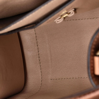 Salvatore Ferragamo Vara Top Handle Convertible Tote Leather Small