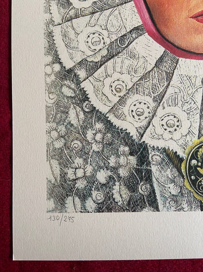 Frida Kahlo 'Self-Portrait' Lithograph Numbered Signed Coa