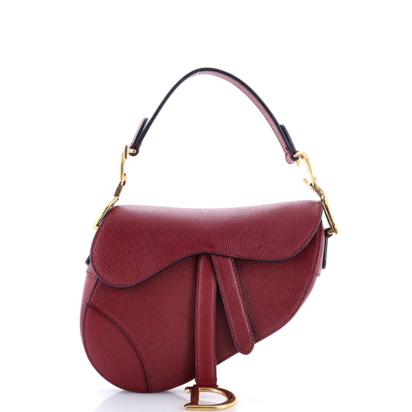 Christian Dior Saddle Handbag Leather Mini