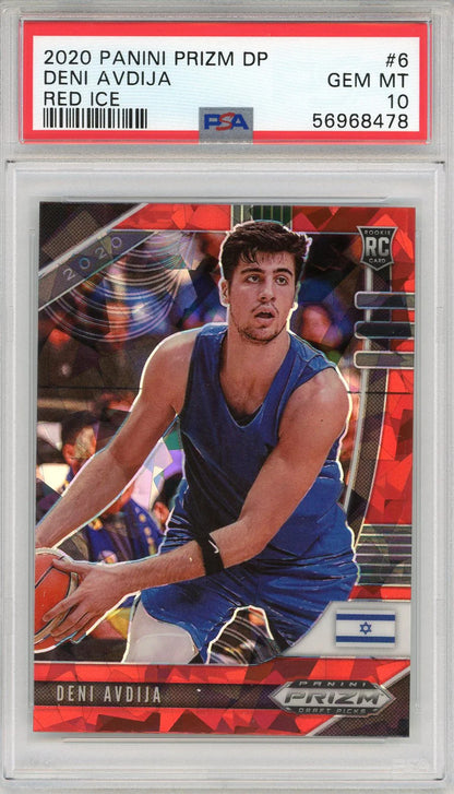 Deni Avdija 2020 Panini Prizm Dp Red Ice Rookie Card #6 (Psa)