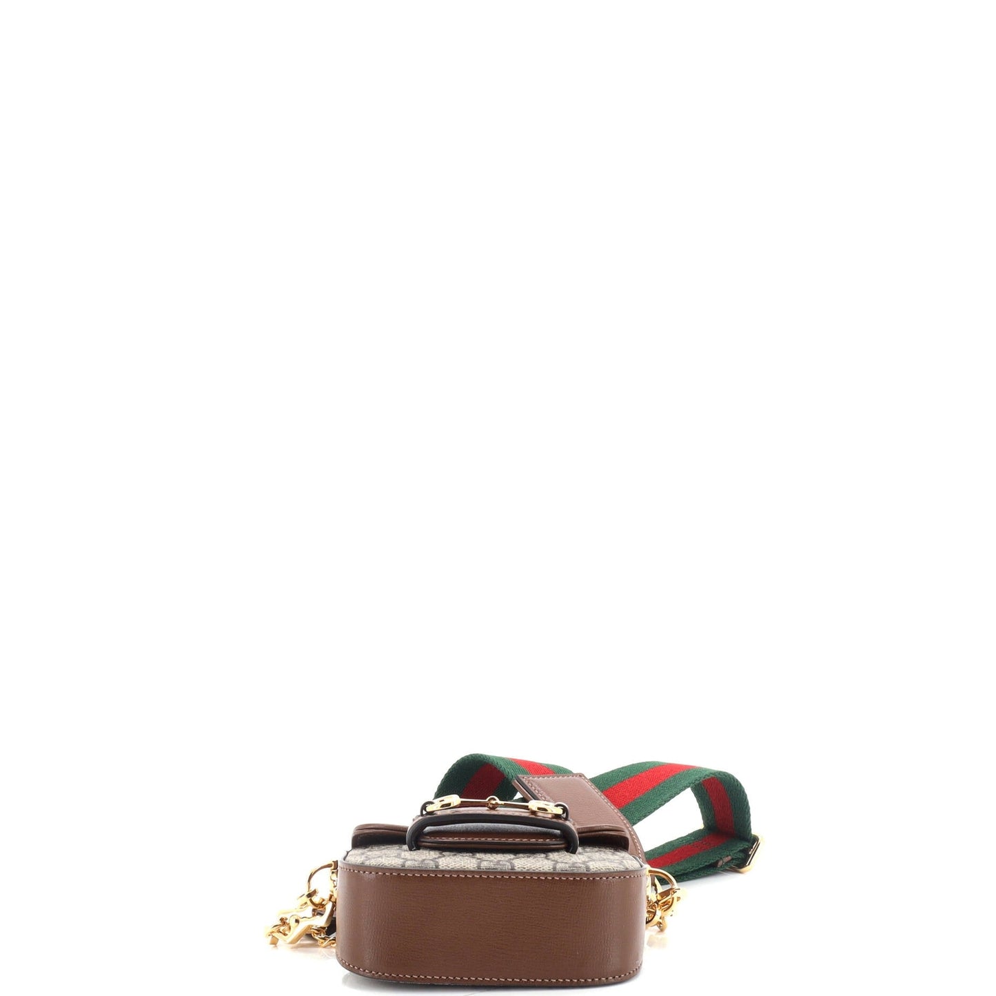 Gucci Horsebit 1955 Flap Wallet With Strap Gg Coated Canvas