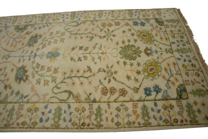 3X14 Ft Handmade Floral Oriental Runner Rug Osh