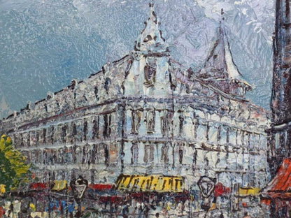 Hopman (Netherlands) Original Oil Painting "Paris Street" Signed Dutch Artist