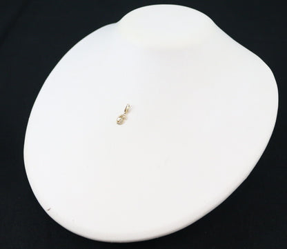 Yukizaki Pendant Nombre Putit Diamond 0.04Ct Number No.6 Charm 18K Yg