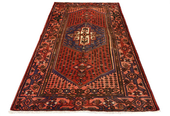 Hand-Knotted Oriental Rug Rusty Red Tribal Design
