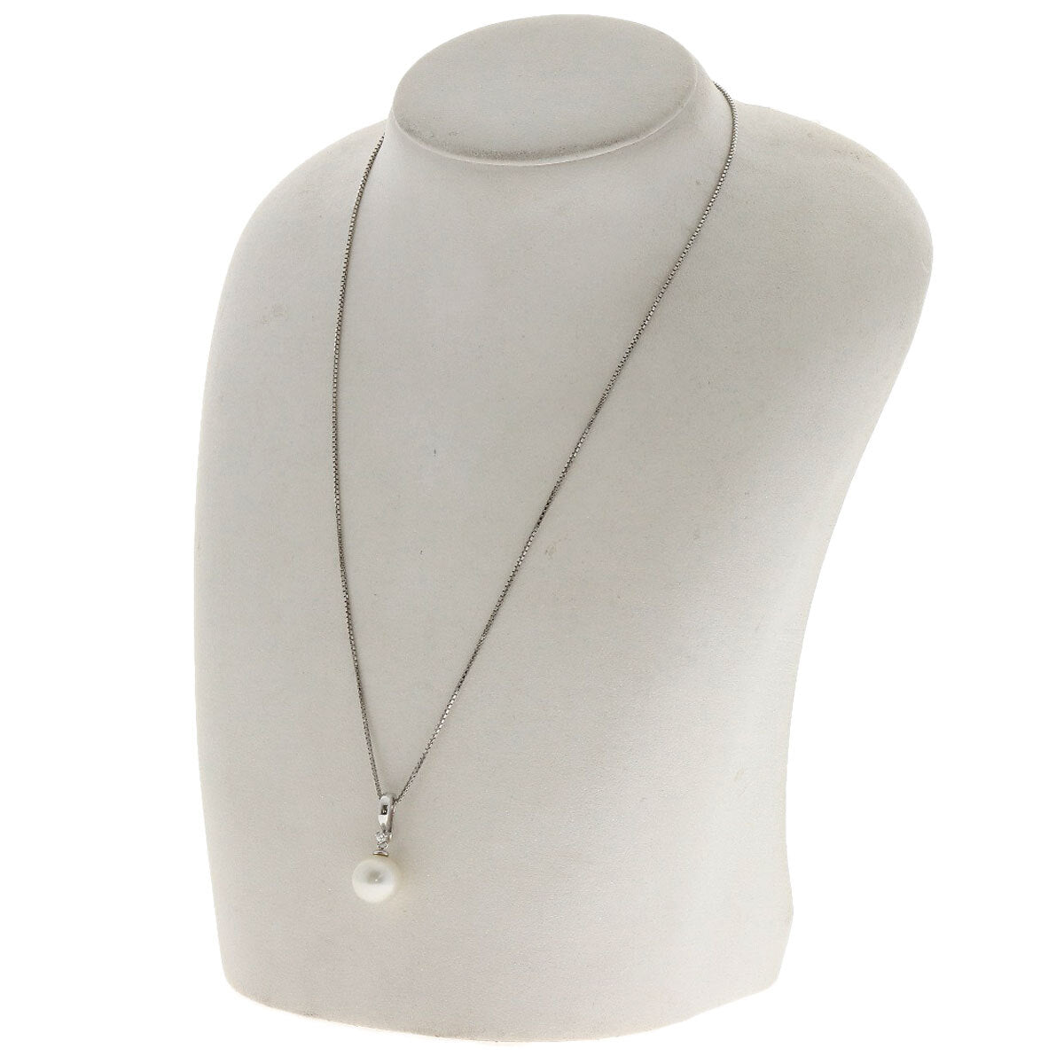 Pearl Pearl Necklace K18 White Gold Pt850 7.4G