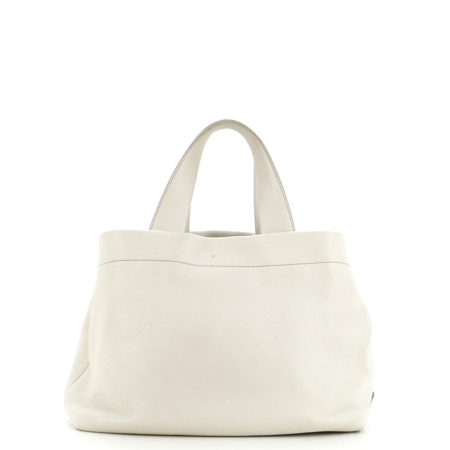 Prada Logo Tote Perforated Leather Medium