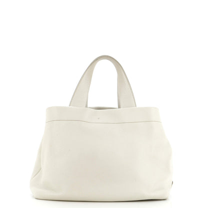 Prada Logo Tote Perforated Leather Medium