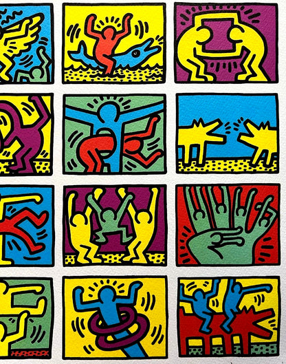 Keith Haring Lithograph From An Painting Coa
