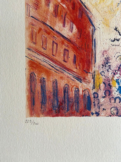 Marc Chagall Hand Numbered Coa Sorlier Lithograph