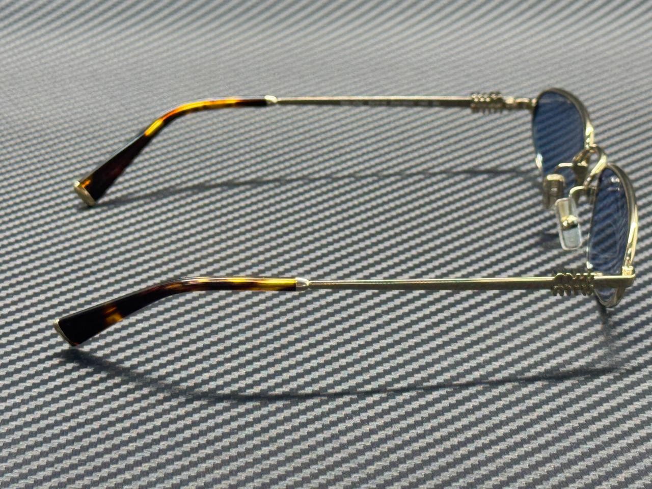 MIU MU A52S ZVN60O Pale Gold Light Blue Women's 52 mm Sunglasses