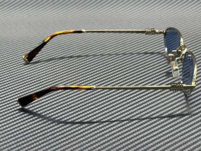 MIU MU A52S ZVN60O Pale Gold Light Blue Women's 52 mm Sunglasses