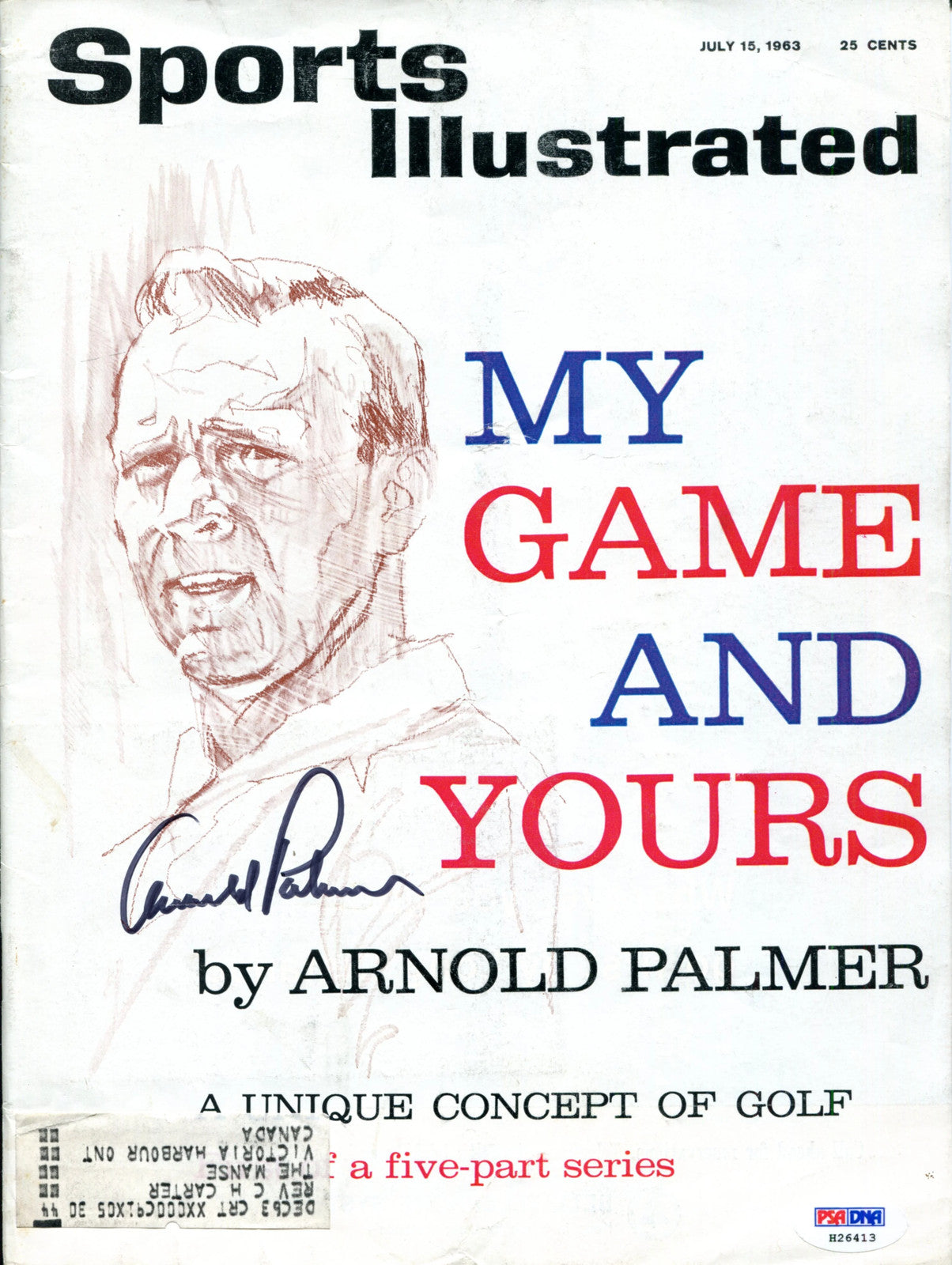 Arnold Palmer Autographed Sports Illustrated Magazine (Psa)