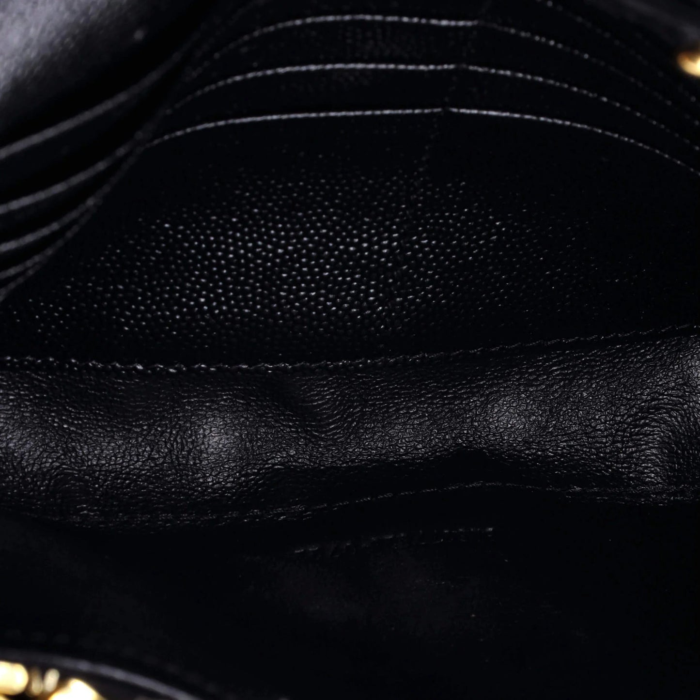 Saint Laurent Classic Monogram Wallet On Chain Matelasse Chevron Leather Medium