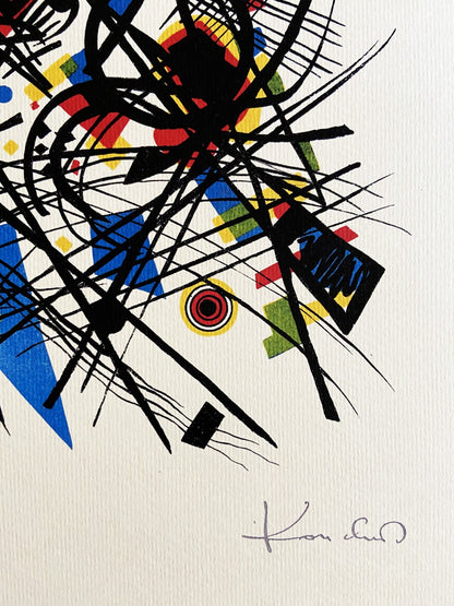 Wassily Kandinsky Lithograph 1923 Coa Published Bauhaus Signed Op