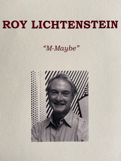 Roy Lichtenstein Lithograph "M-Maybe" Signed Limited Edition Coa