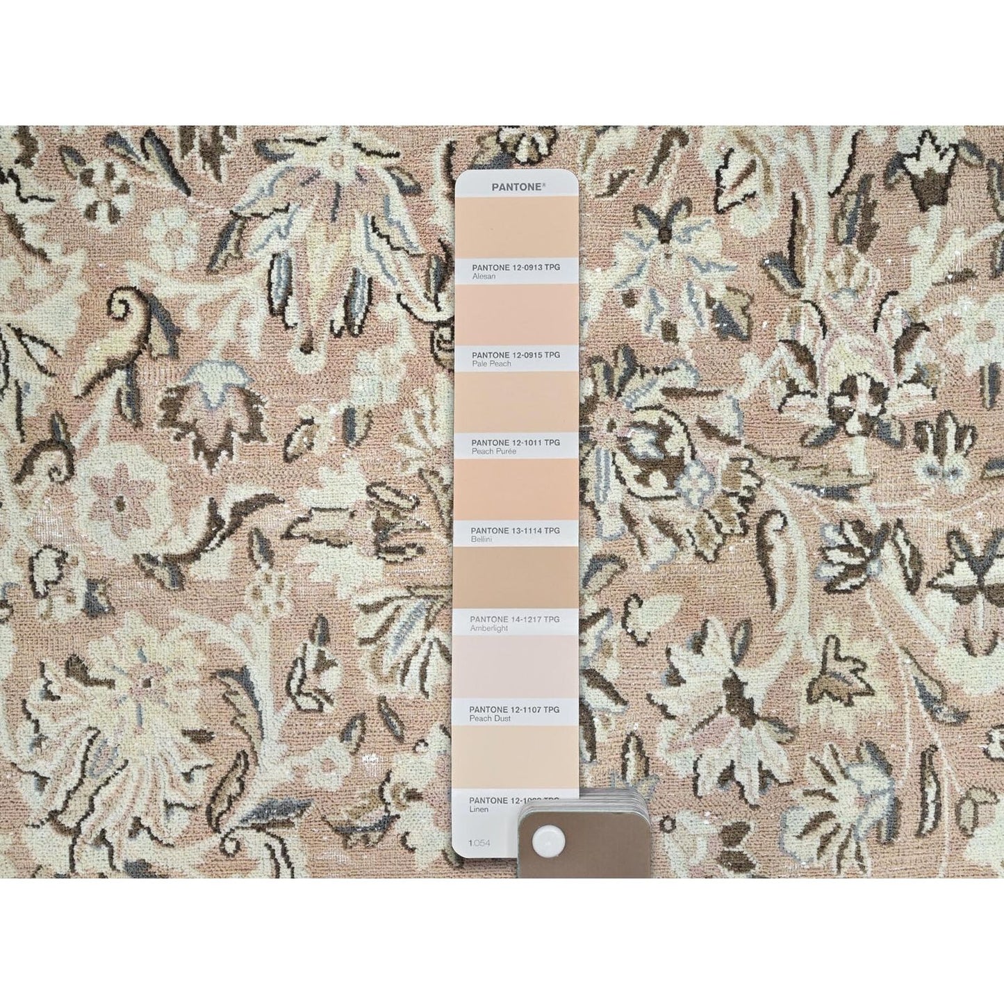 11'1"X17'2" Peach Zoroastrian Hand Knotted 100% Wool Oversized Rug