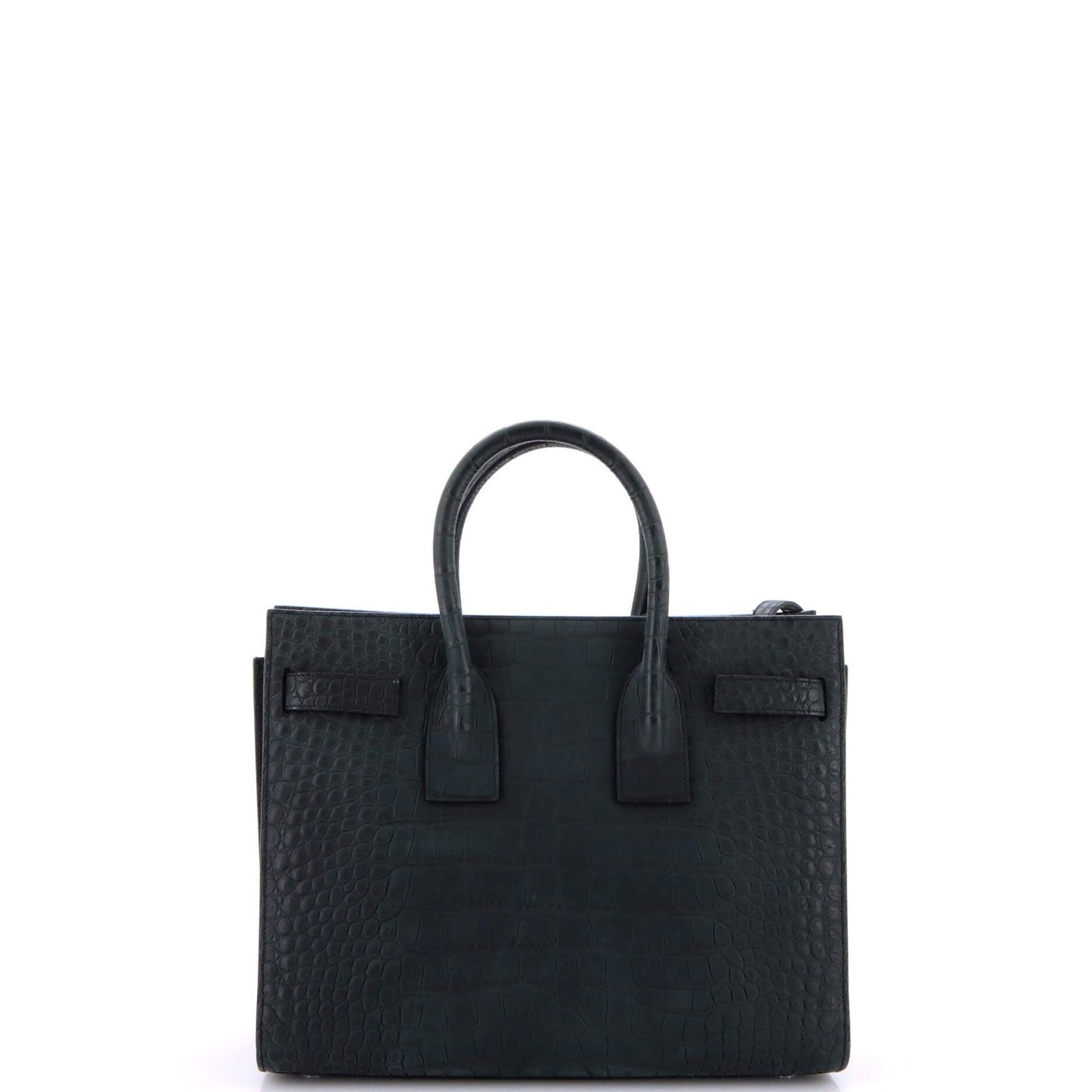Saint Laurent Sac De Jour Nm Bag Crocodile Embossed Leather Small