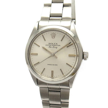 Rolex Air King 5500 Silver Case Size 33Mm Band Size 16Cm Used Watch #2214411