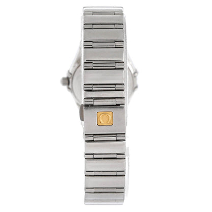 Omega Constellation Quartz Watch Stainless Steel With Diamond Bezel And Mother