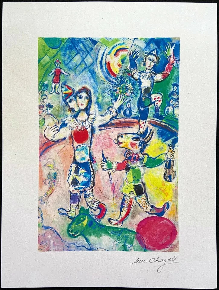Marc Chagall Numbered Coa Lithograph Signed Op