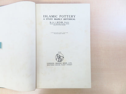 A.J.Butler,D.Litt : Islamic Pottery Islamic Antique Pottery Collection Art Book