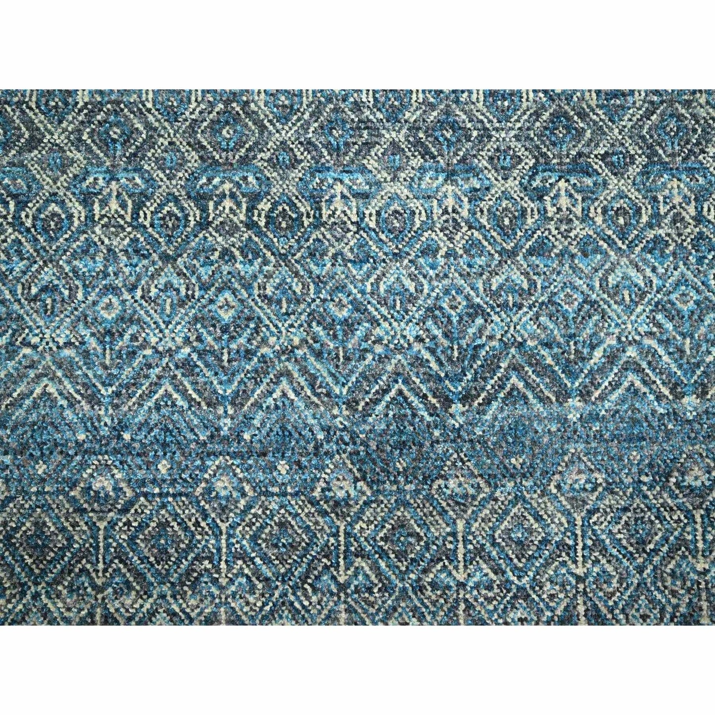 8'3"X10'1" Blue Kohinoor Herat All Over Design Hand Knotted Soft Wool Rug