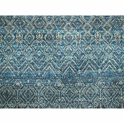 8'3"X10'1" Blue Kohinoor Herat All Over Design Hand Knotted Soft Wool Rug