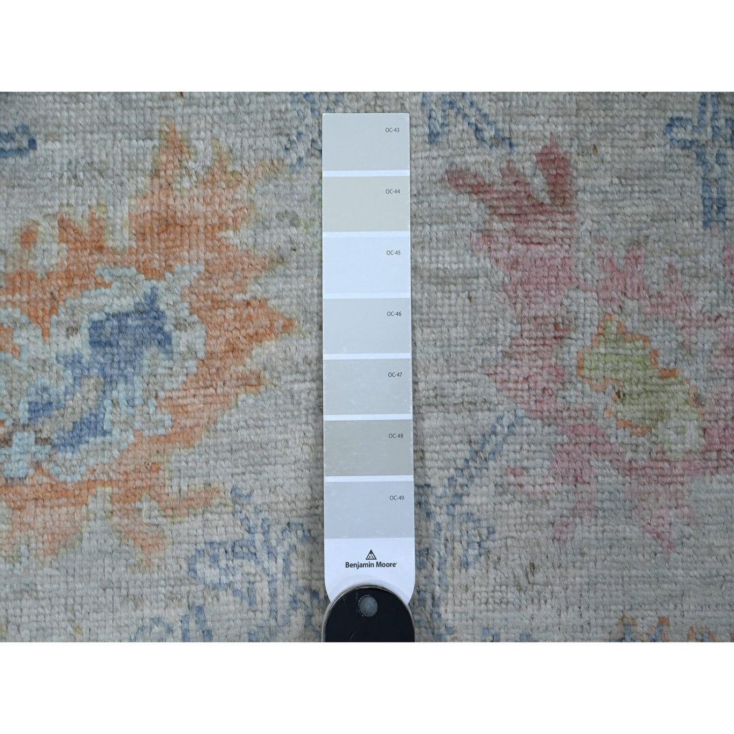2'10"X15'10" Gray Afghan Angora Oushak Oversized Runner Oriental Rug