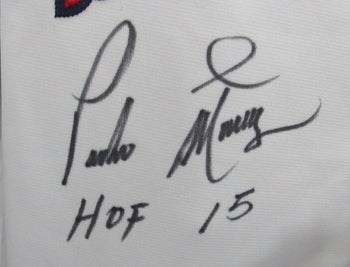 Pedro Martinez Hof Autographed/Ins Mitchell & Ness Jersey Red Sox Beckett 176376