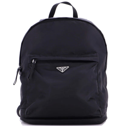 Prada Front Pocket Zip Backpack Tessuto Large