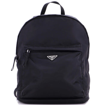 Prada Front Pocket Zip Backpack Tessuto Large