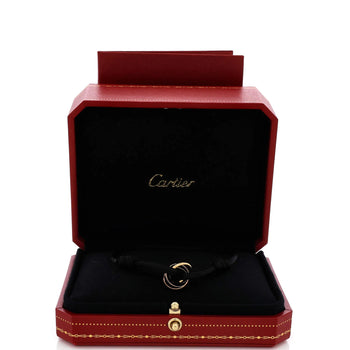Cartier Trinity On Cord Bracelet Silk Cord With 18K Tricolor Gold
