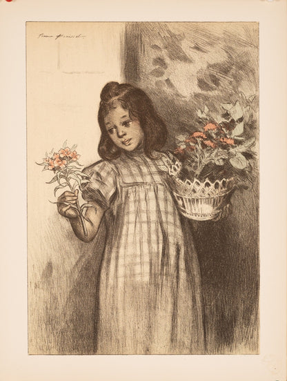1899 Bouisset Bouquetiere Lestampe Moderne Original Lithograph Excellent