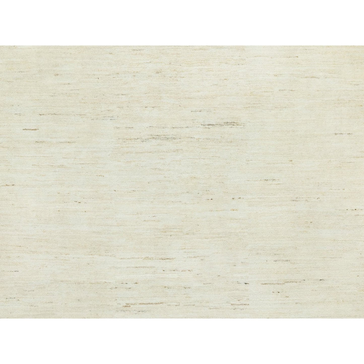 5'1X13'10" White Denser Weave Pure Wool Hand Knotted Wide Oriental Rug