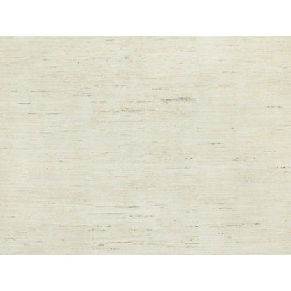 5'1X13'10" White Denser Weave Pure Wool Hand Knotted Wide Oriental Rug