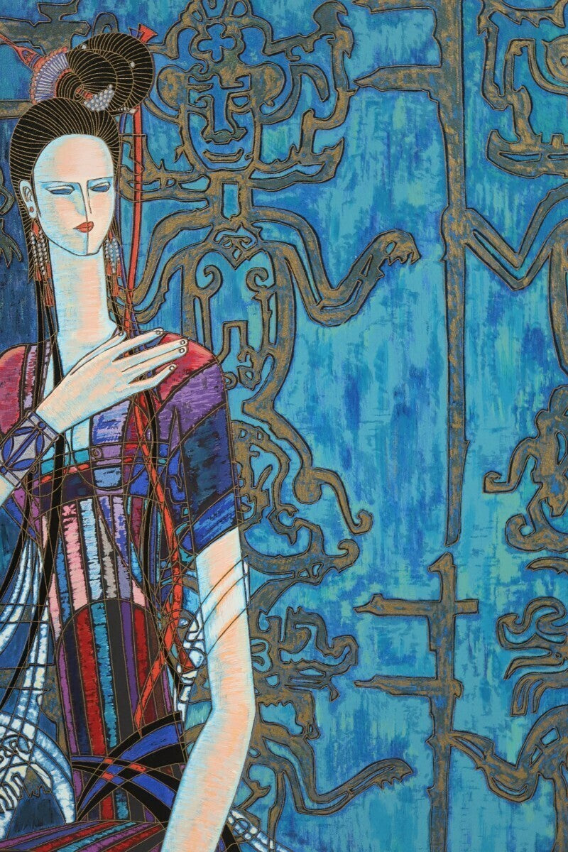 Ting Shao Kuang Original Silkscreen Serigraph Signed Framed Coa Chinese Maestro