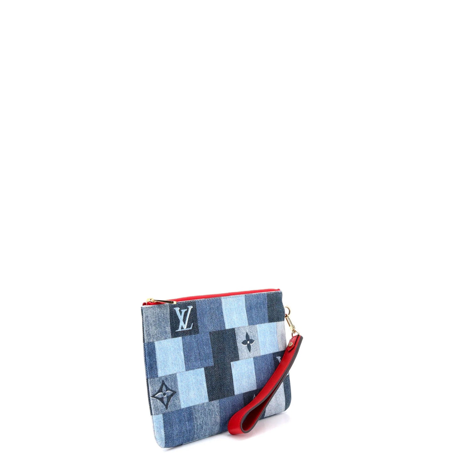 Louis Vuitton City Pouch Damier And Monogram Patchwork Denim