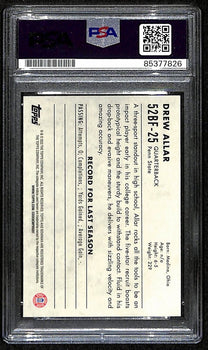 Drew Allar Penn State Signed/Auto 2022 Bowman U