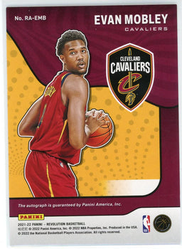 Evan Mobley Autographed 2021-22 Panini Revolution Rookie Card #Ra-Emb