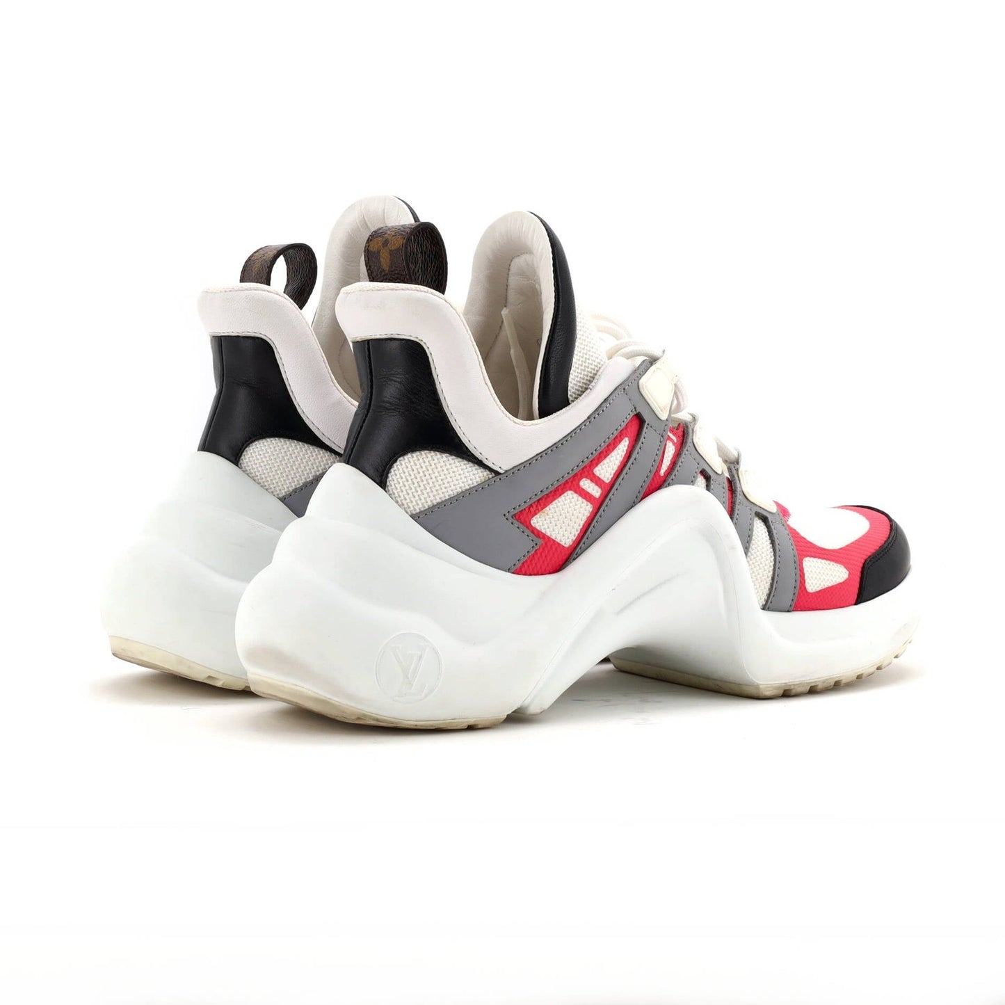 Leather Louis Vuitton Women's LV Archlight Sneakers Fabric and